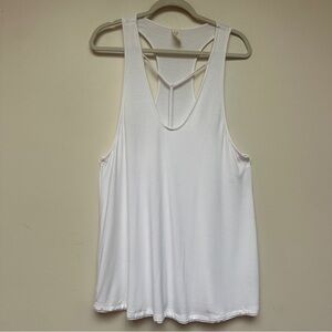 We The Free by Free People White Strappy Tank Top Size Large